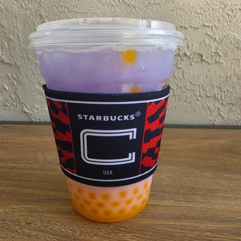 Starbucks Team USA Reusable Sleeve FIFA World Cup Soccer Red Black Neoprene NEW